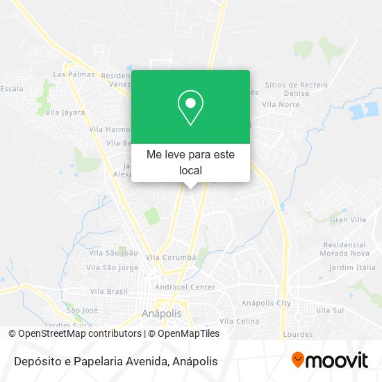 Depósito e Papelaria Avenida mapa