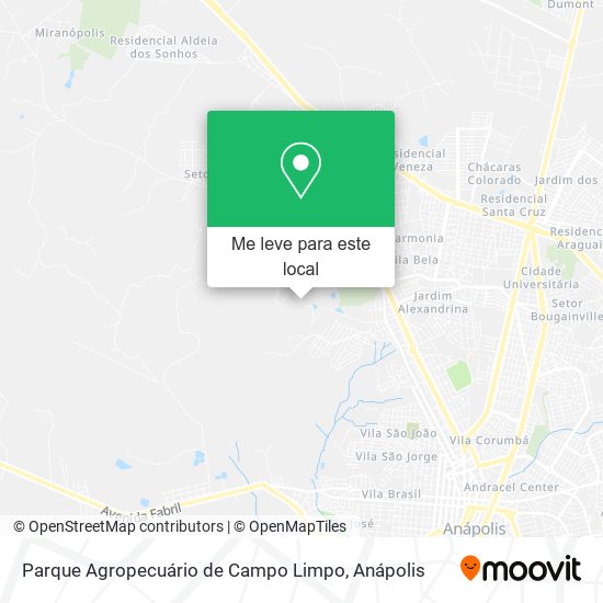 Parque Agropecuário de Campo Limpo mapa