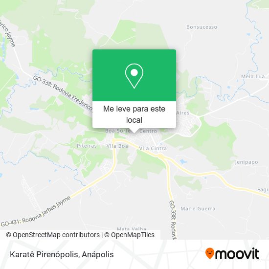 Karatê Pirenópolis mapa