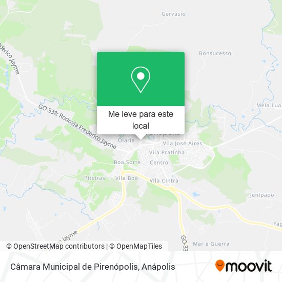 Câmara Municipal de Pirenópolis mapa