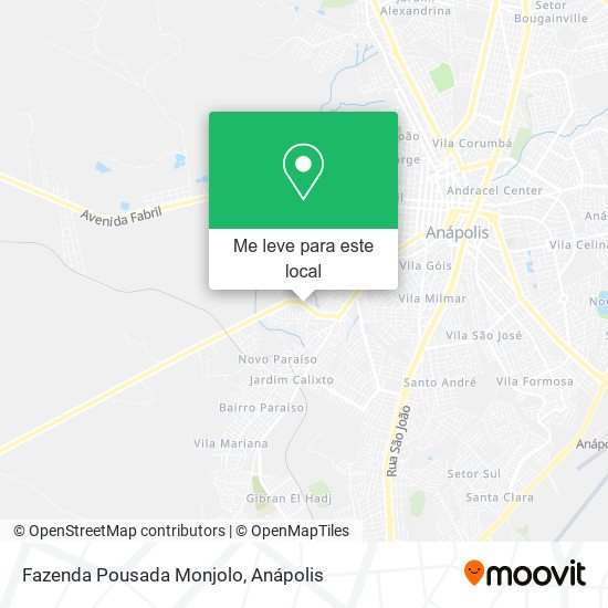 Fazenda Pousada Monjolo mapa