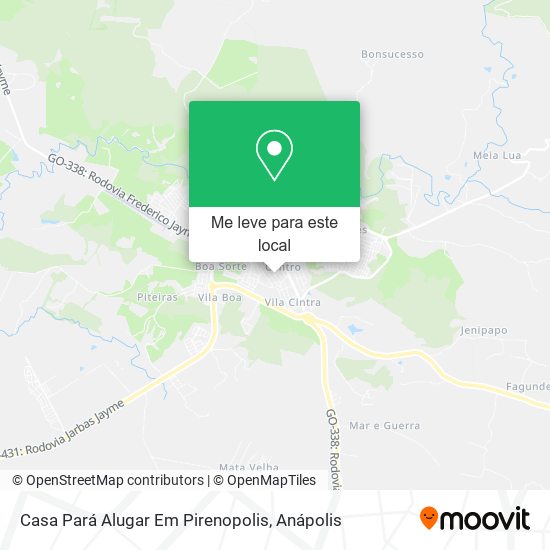 Casa Pará Alugar Em Pirenopolis mapa