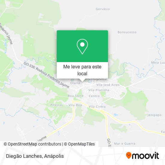 Diegão Lanches mapa