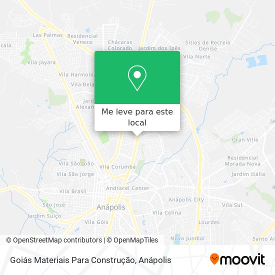 Goiás Materiais Para Construção mapa