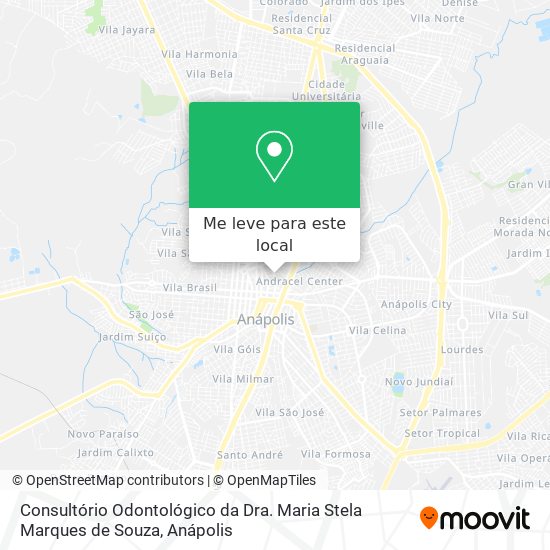 Consultório Odontológico da Dra. Maria Stela Marques de Souza mapa