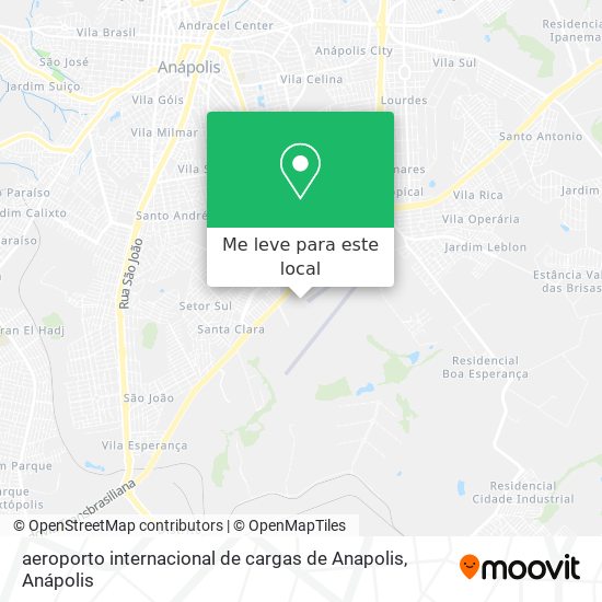 aeroporto internacional de cargas de Anapolis mapa