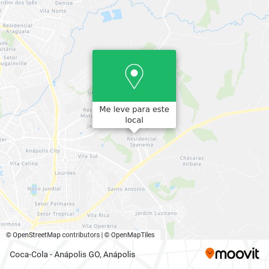 Coca-Cola - Anápolis GO mapa