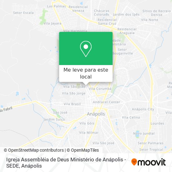 Igreja Assembléia de Deus Ministério de Anápolis - SEDE mapa