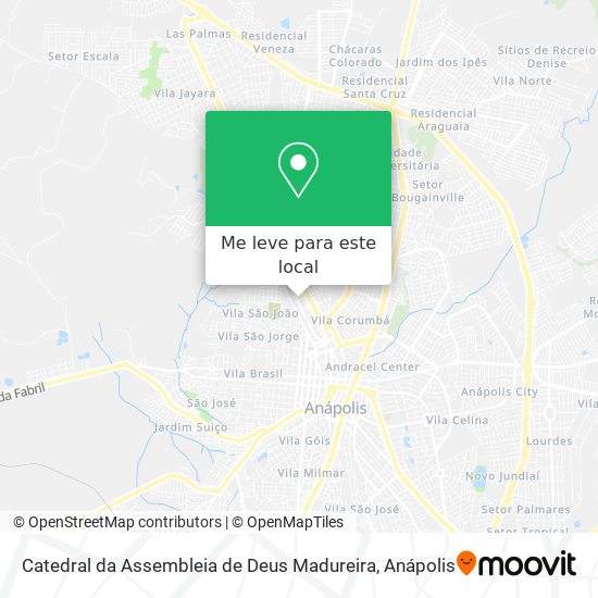 Catedral da Assembleia de Deus Madureira mapa