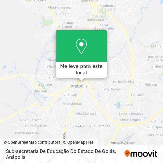 Sub-secretária De Educação Do Estado De Goiás mapa