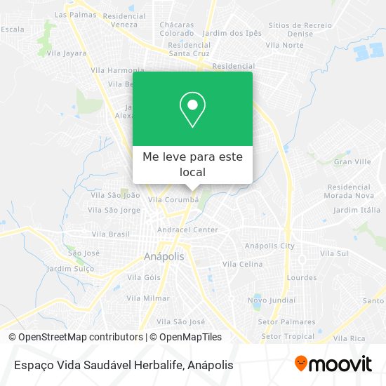 Espaço Vida Saudável Herbalife mapa