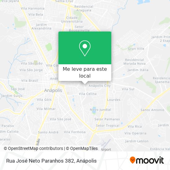 Rua José Neto Paranhos 382 mapa