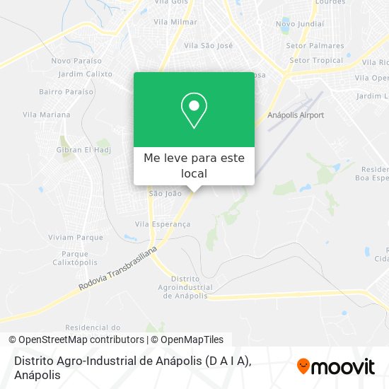 Distrito Agro-Industrial de Anápolis (D A I A) mapa