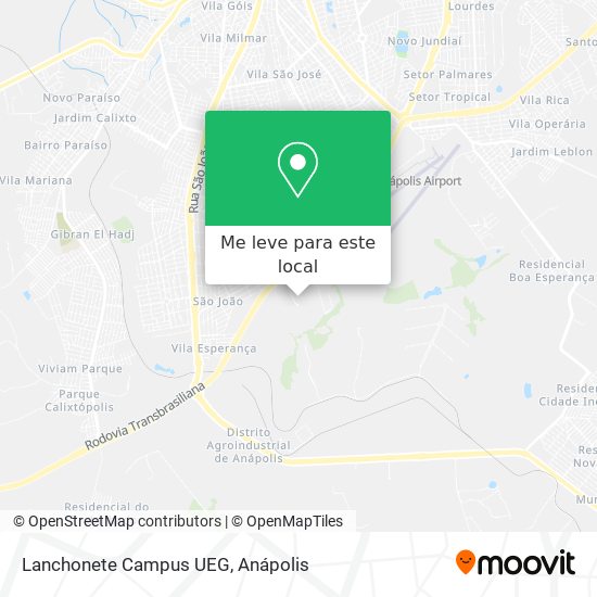 Lanchonete Campus UEG mapa