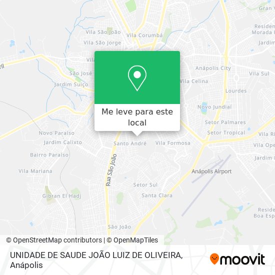 UNIDADE DE SAUDE JOÃO LUIZ DE OLIVEIRA mapa