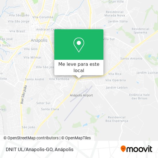 DNIT UL/Anapolis-GO mapa