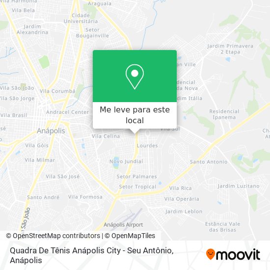 Quadra De Tênis Anápolis City - Seu Antônio mapa