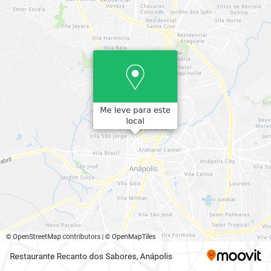 Restaurante Recanto dos Sabores mapa