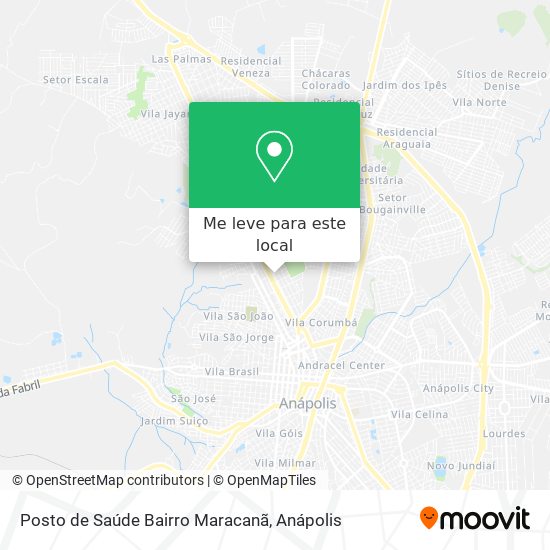 Posto de Saúde Bairro Maracanã mapa