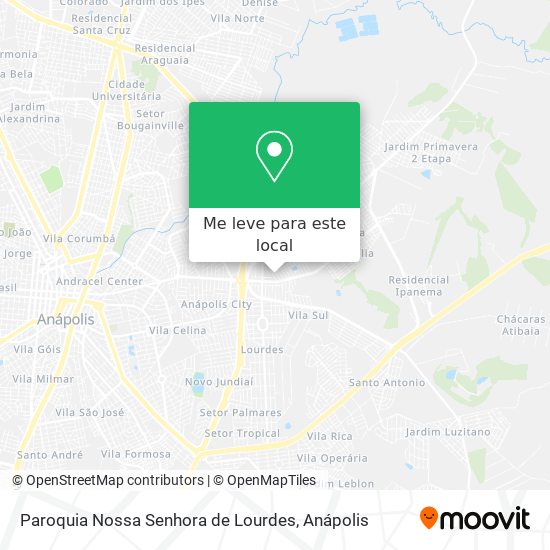 Paroquia Nossa Senhora de Lourdes mapa