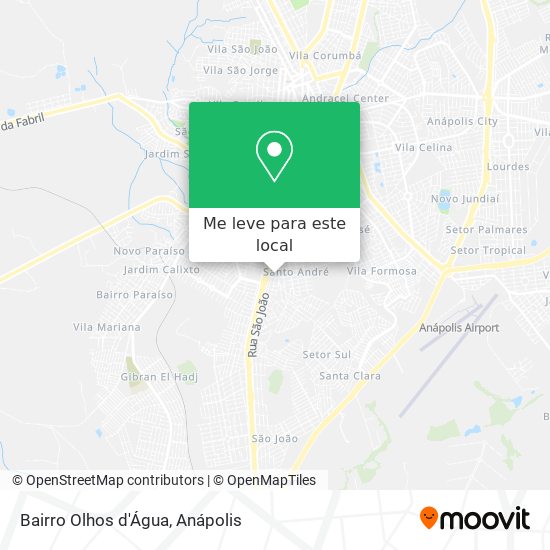 Bairro Olhos d'Água mapa