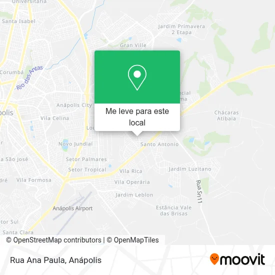 Rua Ana Paula mapa