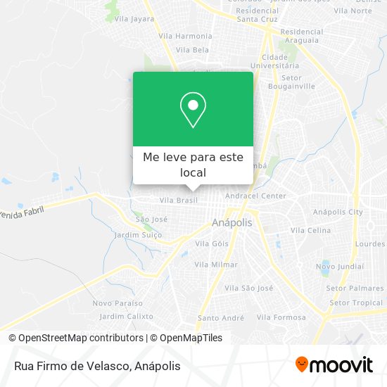 Rua Firmo de Velasco mapa