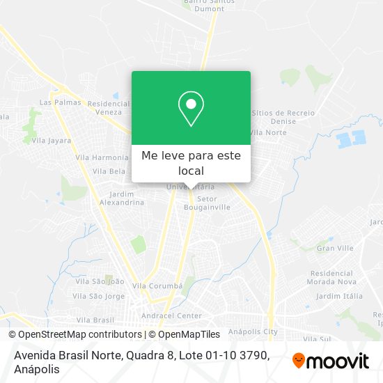 Avenida Brasil Norte, Quadra 8, Lote 01-10 3790 mapa