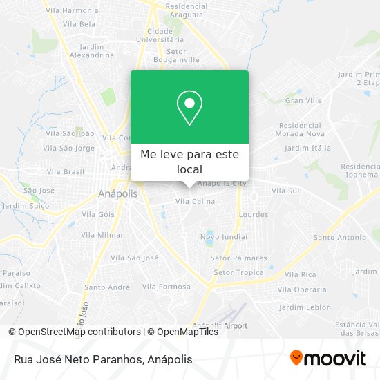 Rua José Neto Paranhos mapa