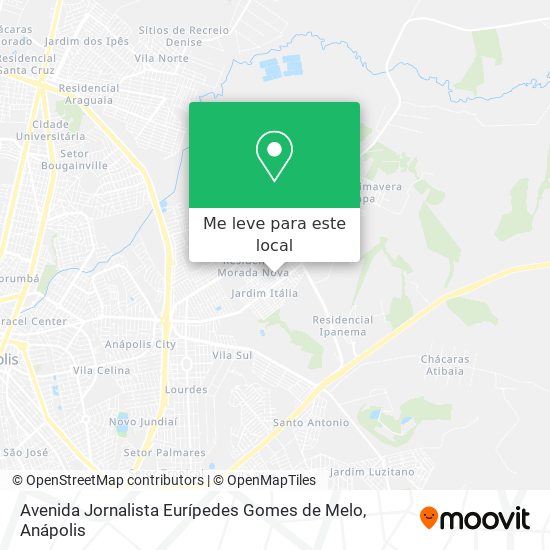 Avenida Jornalista Eurípedes Gomes de Melo mapa