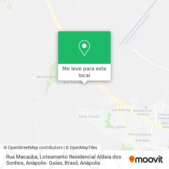 Rua Macaúba, Loteamento Residencial Aldeia dos Sonhos, Anápolis- Goias, Brasil mapa