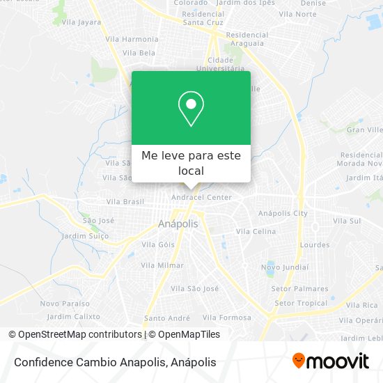Confidence Cambio Anapolis mapa