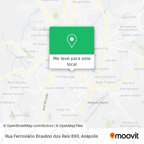 Rua Ferroviário Braulino dos Reis 890 mapa