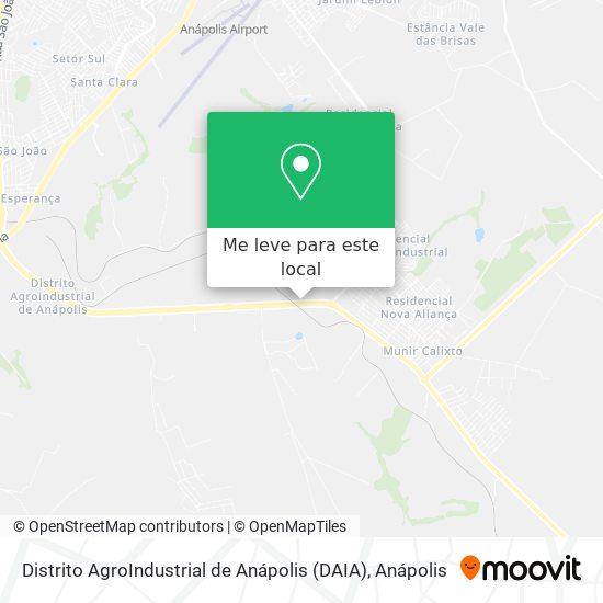 Distrito AgroIndustrial de Anápolis (DAIA) mapa