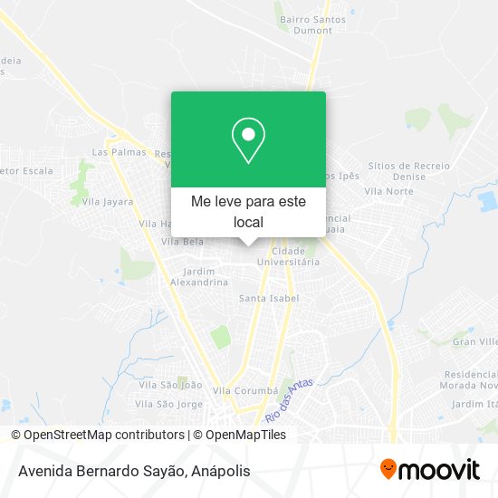 Avenida Bernardo Sayão mapa