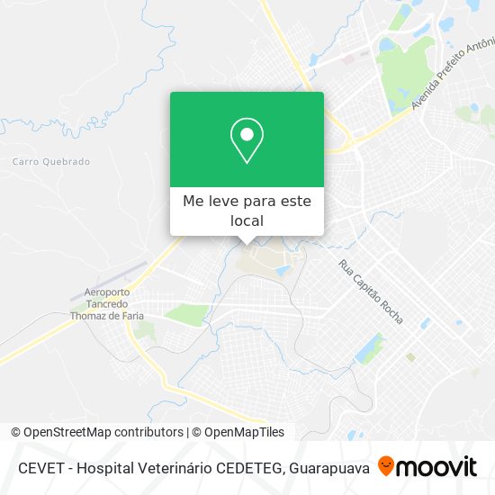 CEVET - Hospital Veterinário CEDETEG mapa