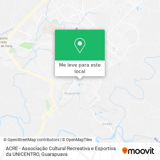 ACRE - Associação Cultural Recreativa e Esportiva da UNICENTRO mapa
