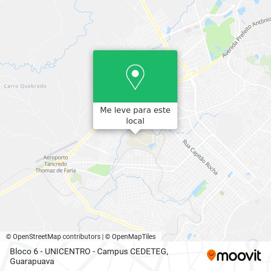 Bloco 6 - UNICENTRO - Campus CEDETEG mapa