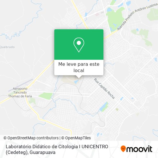 Laboratório Didático de Citologia I UNICENTRO (Cedeteg) mapa