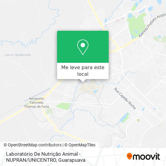 Laboratório De Nutrição Animal - NUPRAN / UNICENTRO mapa