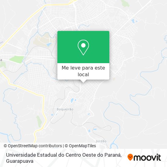 Universidade Estadual do Centro Oeste do Paraná mapa