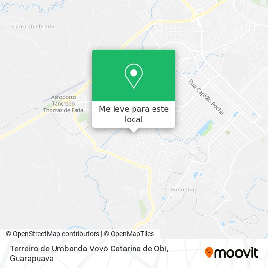 Terreiro de Umbanda Vovó Catarina de Obí mapa