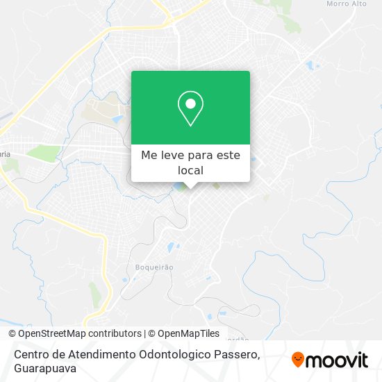 Centro de Atendimento Odontologico Passero mapa