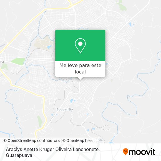 Araclys Anette Kruger Oliveira Lanchonete mapa