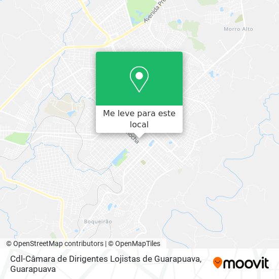 Cdl-Câmara de Dirigentes Lojistas de Guarapuava mapa