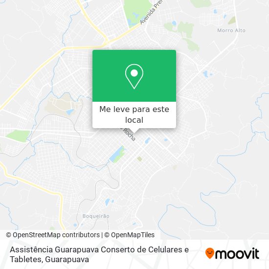 Assistência Guarapuava Conserto de Celulares e Tabletes mapa