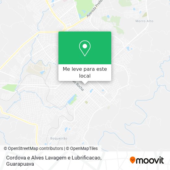 Cordova e Alves Lavagem e Lubrificacao mapa