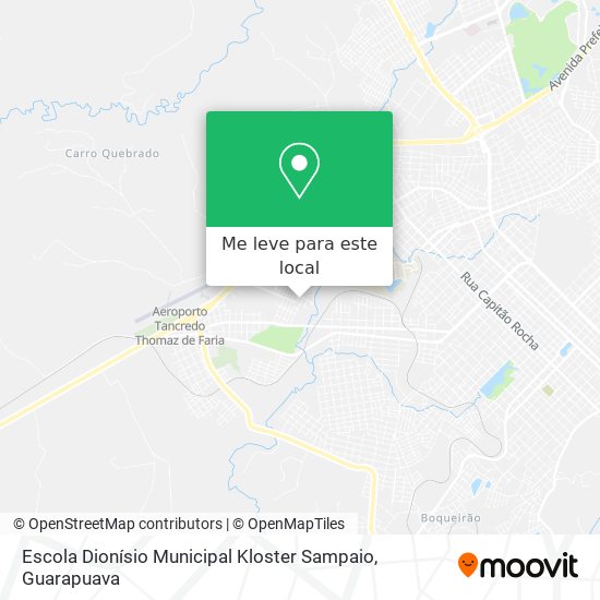 Escola Dionísio Municipal Kloster Sampaio mapa