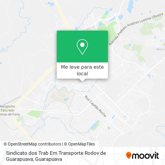 Sindicato dos Trab Em Transporte Rodov de Guarapuava mapa