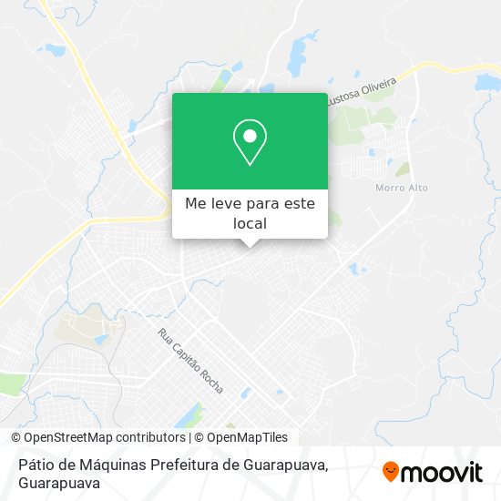 Pátio de Máquinas Prefeitura de Guarapuava mapa